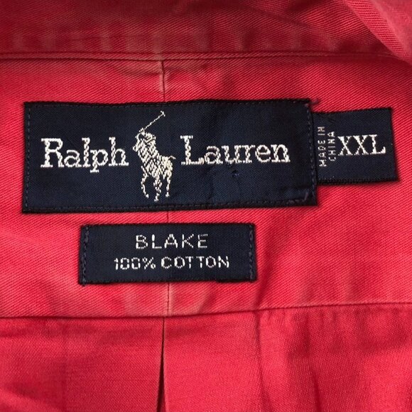Ralph Lauren Men Blake Shirt XXL Red Long Sleeve Button-Down Shirt Cotton Casual - Picture 9 of 12